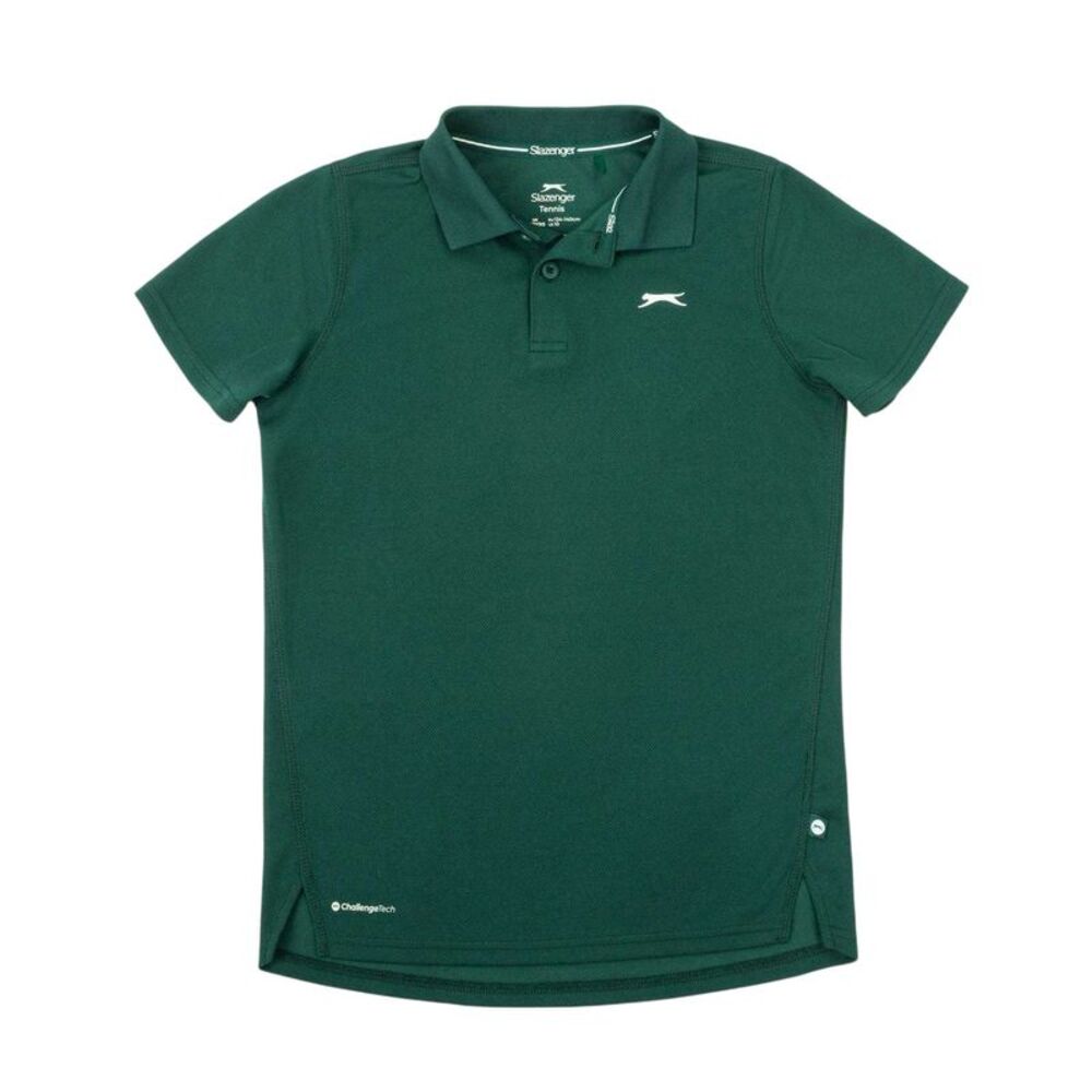 Slazenger Boys Lightweight Polo Shirt / Forest Green